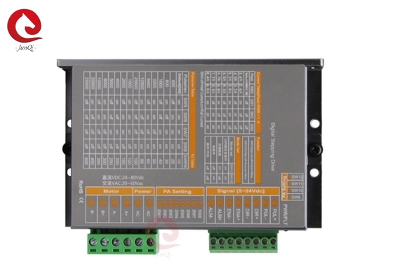 Junqi 24V ~ 80VDC ปัจจุบัน2.0A ~ 8.4A ดิจิตอล Stepping Dive สําหรับ 4,6มอเตอร์สเตปเปอร์ 2 ขั้นตอน 8 สาย