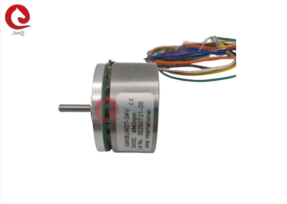 JUNQI  JQ45BLW27 มอเตอร์ BLDC โรเตอร์แบน 24V 4840rpm แรงบิด 130mN.m