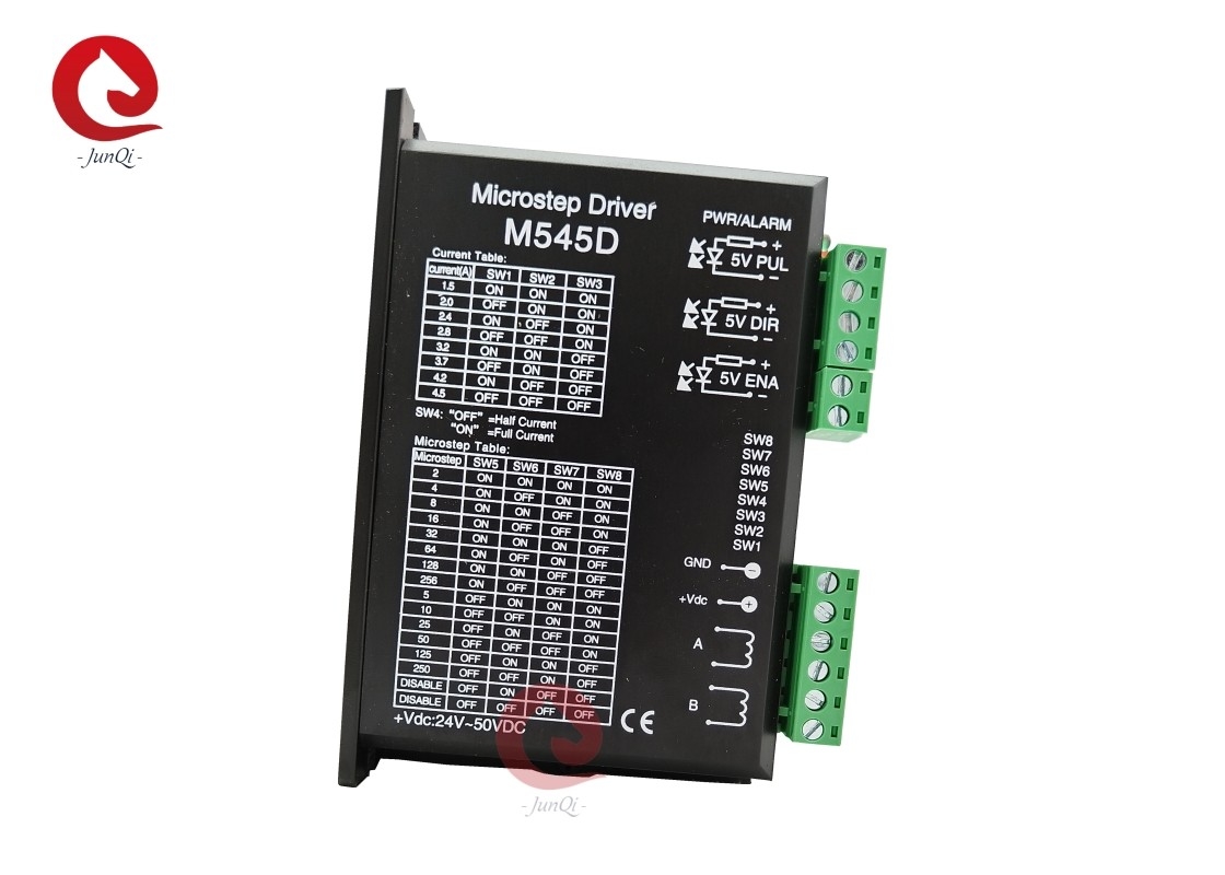 Junqi 2 Phase Stepper Driver M545D 24-50VDC 1.5-4.5A สําหรับมอเตอร์ขั้นตอน 57 มม/86 มม