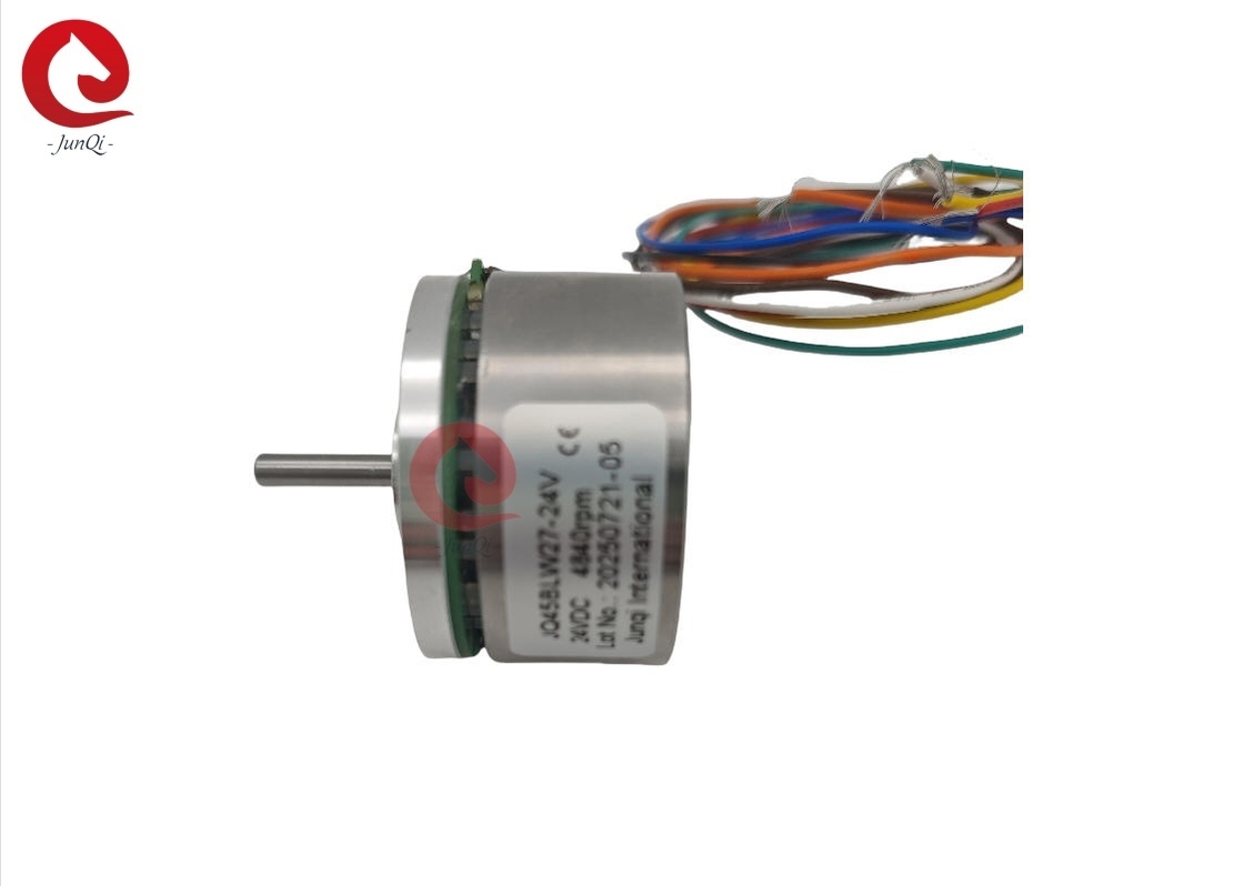 JUNQI  JQ45BLW27 มอเตอร์ BLDC โรเตอร์แบน 24V 4840rpm แรงบิด 130mN.m
