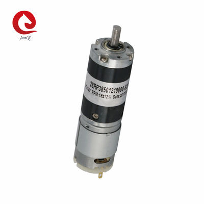 เกียร์ดาวเคราะห์แรงบิดสูง 12V 28 มม. มอเตอร์กระแสตรง JQM-28RP385 การใช้งานที่บ้านการตรวจสอบความปลอดภัย